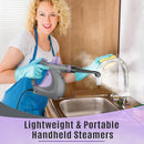 Pressurized Handheld Multi-Surface Natural Steam Cleaner with 12 pcs Accessories, Multi-Purpose Steamer for Home Use, Steamer for Cleaning Floor, Upholstery, Grout and Car (Purple) by TinyTreasures Baby Boutique