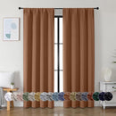 Simplebrand Ava Sun Baked Blackout Curtains for Bedroom 84 Inch Length 2 Panels Set, Solid Thermal Insulated Privacy Living Room Window Treatment Curtains Blackout Drapes, W40 x L84 Inch, Sun Baked by TinyTreasures Baby Boutique