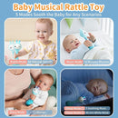 alilo Smarty Bunny Baby Rattle Musical Light Up Toys, Infants Newborns Baby Toys 0-3-6-12-18-24 Months,1 Year Old Boy Girl Gifts, 4 Music Modes and Color Recognition Function with 9 Color Card by TinyTreasures Baby Boutique
