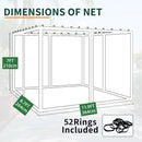 10x13FT Mosquito Netting for Gazebo,Pergola,Pop up Canopy Tent,4-Panel with Zipper for Outdoor Patio,Backyard (Black,Mosquito Net Only) by GreenHaven Gardens