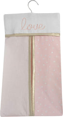 Lambs & Ivy Baby Love Pink/Gold Girl Heart 4 Piece Crib Bedding Set by TinyTreasures Baby Boutique