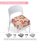 Toddler Booster Seat for Dining Table, Portable Booster Seat for Kitchen Chair, 4 Inch High-Density Foam Cushion with Adjustable Safety Straps and Non-Slip Bottom, Perfect for Kids Travel and Daily by TinyTreasures Baby Boutique