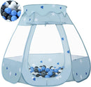 Baby Ball Pit for Toddler with 50 Balls, Kids Pop Up Play Tent for Girls, Princess Toys Gifts for Children Indoor & Outdoor Playhouse (Greyish-Blue: Gray/White/Babyblue, 109x90cm/50 Balls) by TinyTreasures Baby Boutique