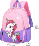 12 Inch Kids Small Toddler Preschool Travel Backpack Cute Cartoon Daypack (Unicorn Pink and Purple) by TinyTreasures Baby Boutique