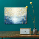 amatop Abstract Tree of Life Wall Art– Modern Blue Yellow Picture Forest Birch Mountain Canvas Print Minimalist Landscape Small Nature Artwork for Bathroom Bedroom Office Decor,16x12 Inch by CozyNest Decor