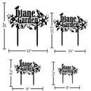 Personalized Flower and Bird Metal Garden Stake, Bird Garden Sign, Custom Flower Yard Decor, Mom's Garden Gift, Gardener Family Name Sign, Patio Home Gift, Yard Art, Housewarming Gift by CozyNest Decor