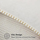 decorUhome Chenille Soft Throw Pillow Covers 18x18 Set of 2, Farmhouse Velvet Neutral Decorative Euro Pillow Covers with Stitched Edge for Couch Sofa Bed Home Decor, Cream White by CozyNest Decor