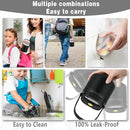 2 - in - 1 Soup Thermo for Hot Food 14oz with Snack Box Container Leak Proof Insulated Lunch Container Kids and Adults Stainless Steel Double Wall Vacuum Wide-mouth Thermal with Spoon and Handle by TinyTreasures Baby Boutique