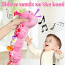LIGHTDESIRE Baby Toys Musical Caterpillar,Infant Stuffed Animal Toy with Crinkle and Rattles,Soft Sensory Toys with Textures for Tummy Time Newborn Boys Girls 0 3 6 12 Months(Pink) by TinyTreasures Baby Boutique