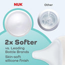 NUK Perfect Match Slow Flow 2-in-1 Natural and Anti-Colic Bottle, 5oz., 4 Pack, BPA Free by TinyTreasures Baby Boutique
