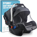Baby Mosquito Net for Infant Car Seats,Infant Stroller and Bassinets, Carrier,Breathable with Elastic Netting for Easy Fitting, Portable Durable & Long Lasting Infant Insect Shield Netting (Black by TinyTreasures Baby Boutique