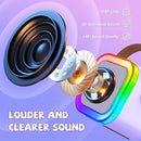 【2025 Newest】 Mini Karaoke Machine for Kids Girls & Boys - Portable Bluetooth Speaker with 2 Wireless Microphones - Kids Birthday Gifts for Ages 4-10 - Kids' Instrument Accessories - Purple by TinyTreasures Baby Boutique