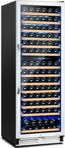180 Bottles Wine Fridge 24 Inch Dual Zone Wine Cooler Refrigerator Freestanding Wine Refrigerator with Glass Door and Safety Lock, Large Wine Cellar for Home, Office, Kitchen by CozyNest Decor