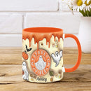 Personalized Halloween Mugs with Names, Halloween Pumpkin Coffee Mug, Custom Ghost Accent Mug Spooky Halloween Gifts For Women Men Friends Family Spooky Season Gift Fall Mug 11 Oz by TinyTreasures Baby Boutique