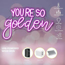 You're So Golden Neon Sign Wall Decor, Neon Signs Dimmable Letter Neon Sign Light Up Signs for Room,Bar,Bedroom,Party, Birthday Party Bar Pub Club Decoration Gifts by GreenHaven Gardens