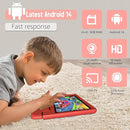 Tablet for Kids Age 3-12 10.1 inch Android 14 6000mAh 8GB RAM+64GB ROM(Expandable to 1TB Kids Tablet WiFi6 Google Kids Space Parental Control 1280 * 800 HD Screen - Red by TinyTreasures Baby Boutique