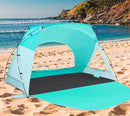 Beach Tent, Portable Sun Shelter for 2/3/4/6-8 Person with UPF 50+ UV Protection, Easy Setup Waterproof Beach Shade Canopy Cabana for Family Outdoor and Picnics, Fishing with Carrying Bag by TinyTreasures Baby Boutique