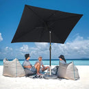 SUNVIVI OUTDOOR Patio Umbrella, 6.5' x 10' Rectangular Patio Umbrella, Metal Pole Square Outdoor Umbrella with Crank and Push Button Tilt, 6 Steel Ribs, Polyester Canopy by GreenHaven Gardens