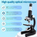 Microscope 40X-2500X Magnification with 4.3-inch Display, Wide-Angle 10X and 25X eyepieces, and Built-in 5-megapixel Camera for School Labs, Animal Husbandry (Black) by TinyTreasures Baby Boutique