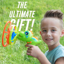 Electric Dinosaur Bubble Machine Gun for Kids Ages 4-8, Big Dino Bubble Blaster with Bubble in Giant Bubble Design, Outdoor Backyard Toys Fun for Toddlers 1-3-5 Birthday Parties by TinyTreasures Baby Boutique