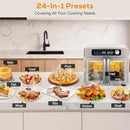 Romswi 26QT French Door Air Fryer Toaster Oven Combo, 24 Cooking Functions and Digital Controls, Fits 12" Pizza, 6 Slices of Toast, Rotisserie 6lb Chicken, 6 Accessories Included by CozyNest Decor