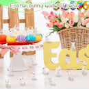 Exasinine 100Pcs Rabbit Miniature Figurines Easter Bunny Mini Rabbits Bunny Figurine Mini Resin Animals Fairy Garden Miniature Ornaments for Easter Egg Fillers Dollhouse Cake Home DéCor by GreenHaven Gardens