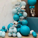 130pcs Peacock Blue Balloons Different Sizes 18" 12" 10" 5" Teal Blue Latex Balloon Garland Arch Kit for Birthday Baby Shower Graduation Wedding Gender Reveal Anniversary Party Decorations by CozyNest Decor