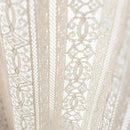 Sutuo Home Boho Sheer Curtain Valance Crochet Lace with Bohemian Hollow Knitted Handmade Tassels, Short Rustic Window Treatment for Kitchen Cafe, Rod Pocket, 1 Panel 59" W x 18" L, Beige by CozyNest Decor