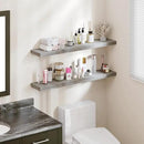 BAMEOS Floating Shelves,40 in W x 8in D Wall Mounted Wooden Shelves with Invisible Brackets Set of 2, Hanging Wall Shelves Decoration for Bedroom, Bathroom, Living Room and Kitchen by CozyNest Decor
