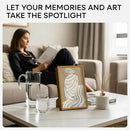 Homeforia 8x12 Picture Frame Bronze, High End Metal 8 x 12 Brass Frames with Mat 6 by 8 for Photo, 12x8 Frame Matted to 6x8 inch Print, 8by12 Wall or Tabletop Frame, Tempered Glass, Wall Kit, Set of 1 by CozyNest Decor