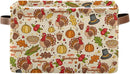 Storage Basket Thanksgiving Day Pumpkins Cube Storage Bins Organizer Bag Collapsible Closet Shelf Baskets with handle for Baby Cloth Pet Toy Book 14.2×10.2×8.3 IN by TinyTreasures Baby Boutique