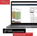 DWËLLZA KITCHEN Airtight Food Storage Containers - Pantry Snacks Kitchen Container, Baking Supplies, 4LB Sugar & Flour Canister - 4 Pc Set All Same Size - Clear Plastic BPA-Free - Keeps Fresh & Dry by CozyNest Decor