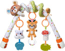 TUMAMA Baby Activity Arch with Bear Spiral Toy, Clips Adjustable and Detachable Sensory Stimulating Hanging Toys Baby Toys 0-3 3-6 Months, Newborn Strollers Bassinets Crib Carseat Toy by TinyTreasures Baby Boutique
