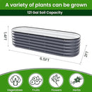 Oval Raised Garden Bed for Outdoors - 6.5X2X1.4 FT Galvanized Planter Raised Beds, Metal Planter Box for Vegetables,Flowers, Herbs, and Succulents(Deep Gery) by GreenHaven Gardens
