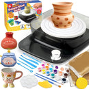 Pottery Wheel for Kids - Complete Pottery Kit & Tools for Beginners, Plug-in Rechargeable Battery, Upgraded Detachable Turntable Adjustable Speed, DIY Clay Maker for Kids 9-12 (Black, Patented) by TinyTreasures Baby Boutique