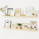 Picture Ledge Shelf, Solid Pine Wood Floating Shelves Set of 2, 40 Inches Nursery Book Shelves for Toys Storage, Kids Bookshelf Wall Mounted for Living Room Bedroom Decor Books Photo Frames, Natural by TinyTreasures Baby Boutique