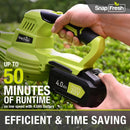 SnapFresh Cordless Leaf Blower, 20V Electric Leaf Blower with 4.0Ah Battery & Fast Charger, 2-Speed Lightweight Battery Leaf Blower for Lawn Care/Patio/Yard/Sidewalk by GreenHaven Gardens