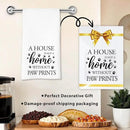 Dog Hand Towel, A House is Not a Home Without Paw Prints, Waffle Weave Microfiber Pet Kitchen Towel, Cute Decor for Dog Lovers by CozyNest Decor
