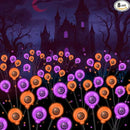 VOTTGO Halloween Solar Lights Outdoor, 8 Pack 48LED Scary Solar Eyeball Pathway Lights, 2 Modes Waterproof Swaying Solar Firefly Lights for Garden Yard Pathway Halloween Decorations, Purple + Orange by CozyNest Decor