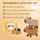 MOREJMTT Crochet Kit for Beginners, Learn to Crochet, Include Easy Knitting Soft Yarn, Step-by-Step Video Tutorial, Hook, Holiday Birthday Gift for Adults and Kids(2 Pack Capybara) by TinyTreasures Baby Boutique