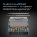 AC Infinity Heavy Duty 3mm Thick Humidity Dome Germination Kit with Waterproof Seedling Mat, Dimmable LED Grow Light Bars, Vented Height Extensions for Indoor Gardening, Seed Starting, Plant Cloning by GreenHaven Gardens
