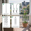 Trellis for Climbing Plants Outdoor 1Pcs Garden Obelisk, Metal Pipe Tomato Cage Cucumber Rose Flower Vegetable Grape Round Vine Tall Plants Trellis,Plants Support Stakes Potted Garden Tower Indoor by GreenHaven Gardens
