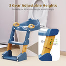 Potty Training Seat, 3-in-1 Toddler Toilet Seat with Step Stool Ladder, Splash Guard Anti-Slip Pad, Foldable Potty Chair with Soft Cushion for Toddler Kids Boys Girls by TinyTreasures Baby Boutique