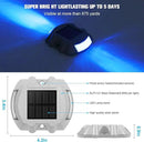VOLISUN Solar Deck Lights, 8-Pack Led IP67 Waterproof Outdoor Warning Step Lights for Driveway, Sidewalk, Garden Pathway, Yard (Blue) by CozyNest Decor