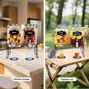2-Pack 1 Gallon Glass Laundry Detergent Dispenser Set with Bamboo Lids and Stand - Liquid Soap and Fabric Softener Dispensers with Spigots, Cups, Labels and Mats, Laundry Room Organization and Storage by CozyNest Decor