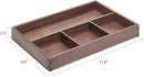 pandapark Wood Organizer Tray,Black Walnut,Desk & Drawer Storage Box (Walnut Master) by CozyNest Decor