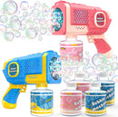 EagleStone 2 Pack Bubble Guns with 4 Bottles Solution, Automatic Bubble Machine Blaster for Kids & Adults – Light Up Summer Toy for Outdoor, Birthday Gifts, Easter, Wedding Party Favor Bubble by TinyTreasures Baby Boutique