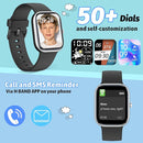 Smart Watch for Kids Fitness Tracker No Phone/APP Needed,19 Sport Mode,1.5" DIY Dial,IP68 Waterproof,Sleep Monitor,Pedometers,Heart Rate,Great Birthday Gift for Boys Girls Teens 6-14 year Olds (Black) by TinyTreasures Baby Boutique