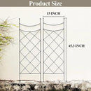45.3" H x 15" W Metal Garden Trellis for Climbing Plants, Black Iron Trellis for Vines Plant Rose Vegetable Support,Large Decorative Outdoor Trellis，2 Pack by GreenHaven Gardens