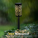 Solar Pathway Lights 6 Pack Star Moon Solar Lights Waterproof Garden Light for Yard Lawn Path Patio Outdoor Decor Gifts Warm White (Modern) by GreenHaven Gardens